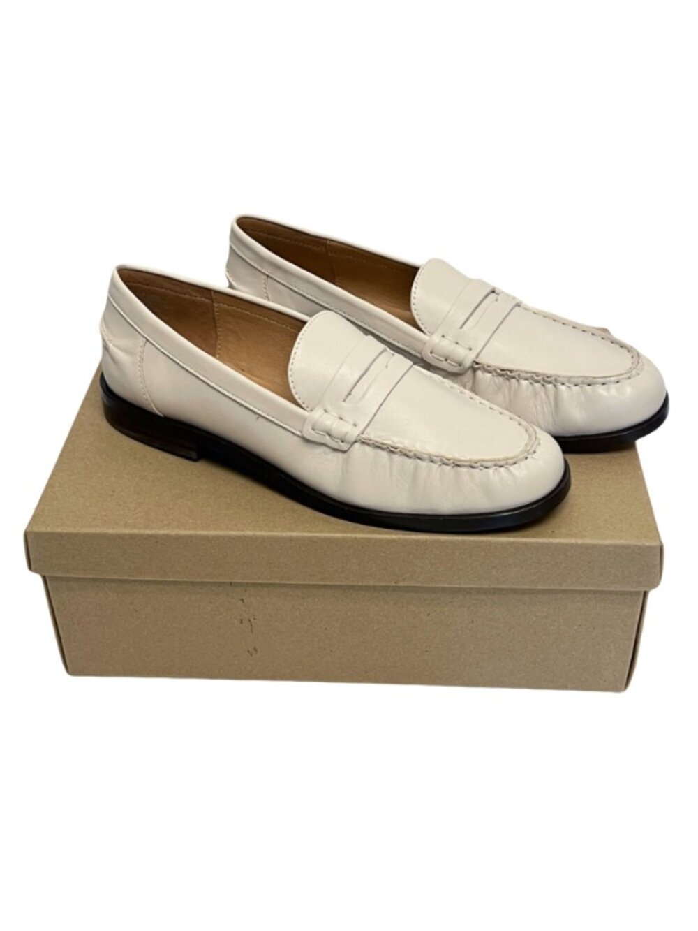 Madewell NYE Penny Loafers Pale Oyster Size 9 NEW IN BOX
